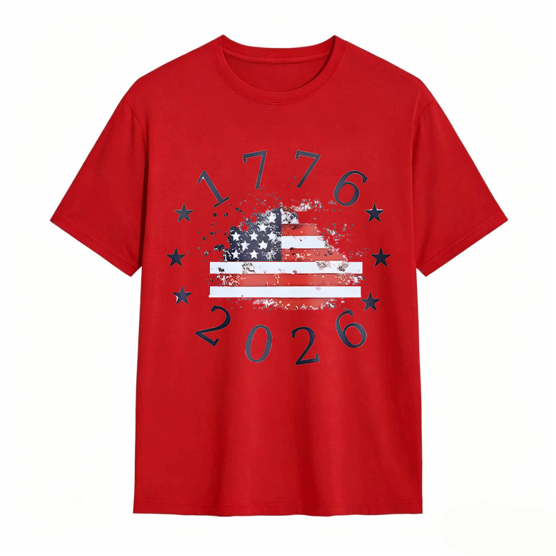 American Flag 1776 2026 Independence Day T-shirt