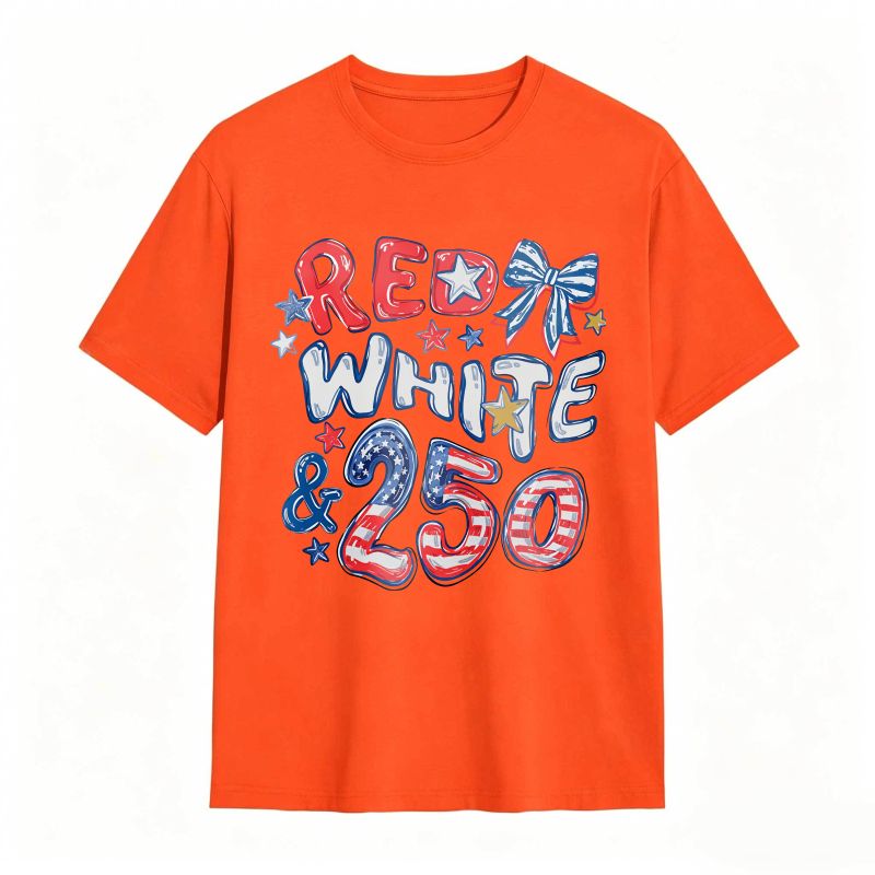 Red White And 250 American Flag Stars And Stripes T-shirt