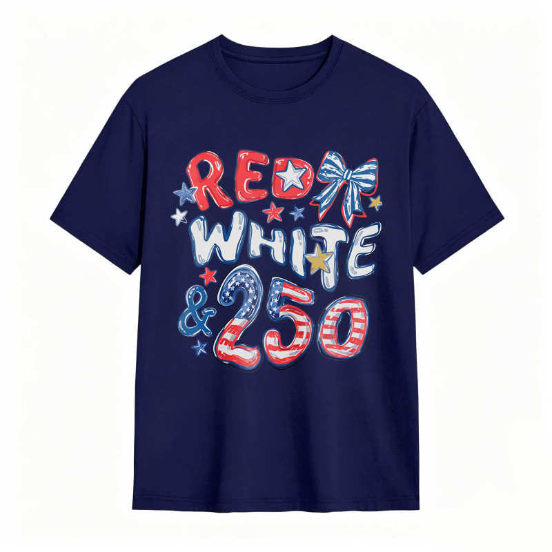 Red White And 250 American Flag Stars And Stripes T-shirt