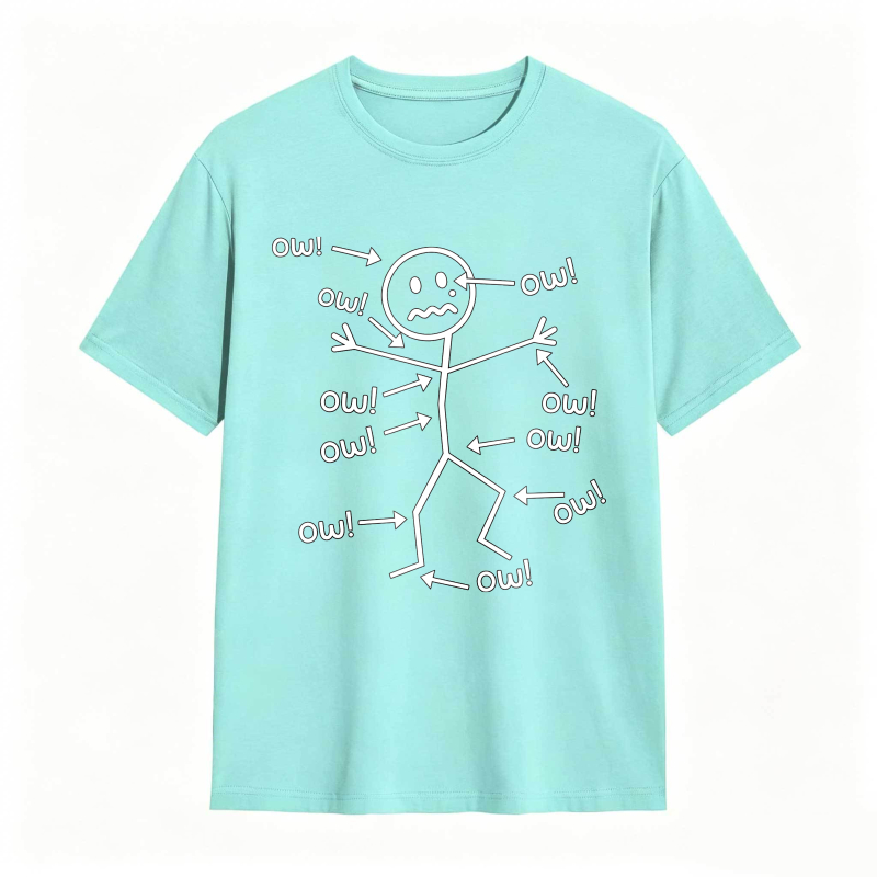 Owl Stick Figure With Arrows And Text Unisex Classic T-shirt