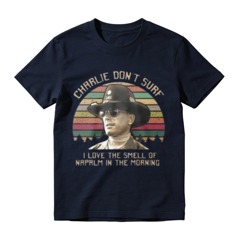 Charlie Dont Surf I Love The Smell Of Napalm In The Morning Vintage Retro Sunset Unisex Classic T-shirt