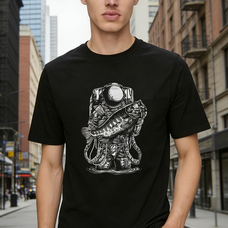 Astronaut Holding Fish Unisex Classic T-shirt
