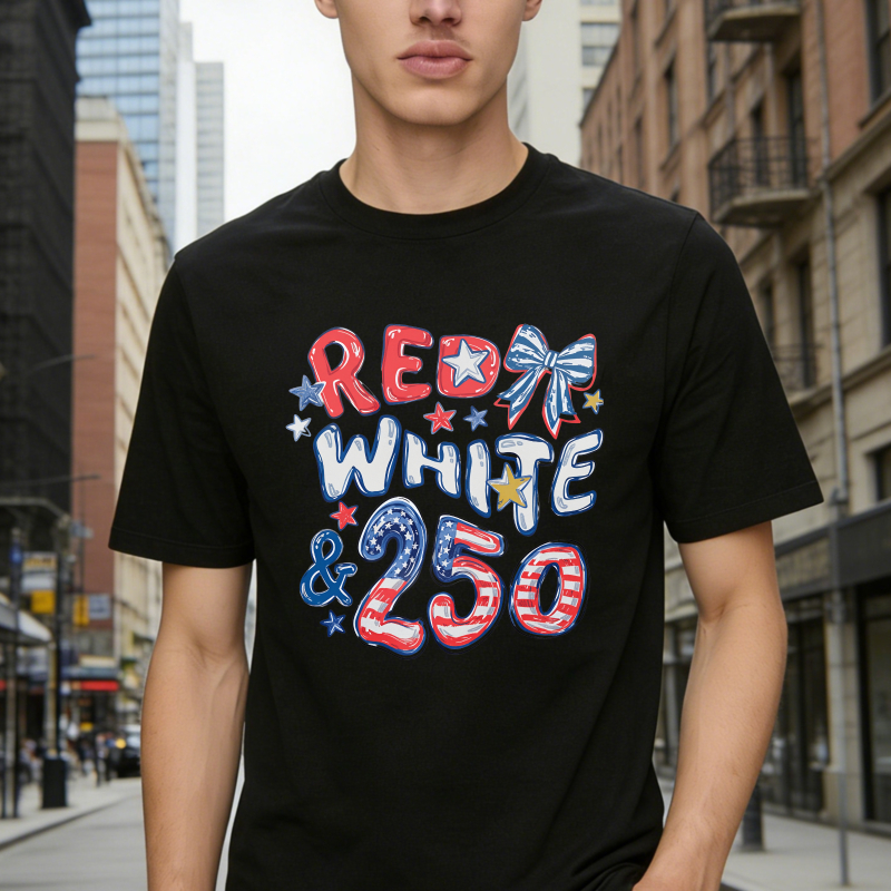 Red White And 250 American Flag Stars And Stripes T-shirt