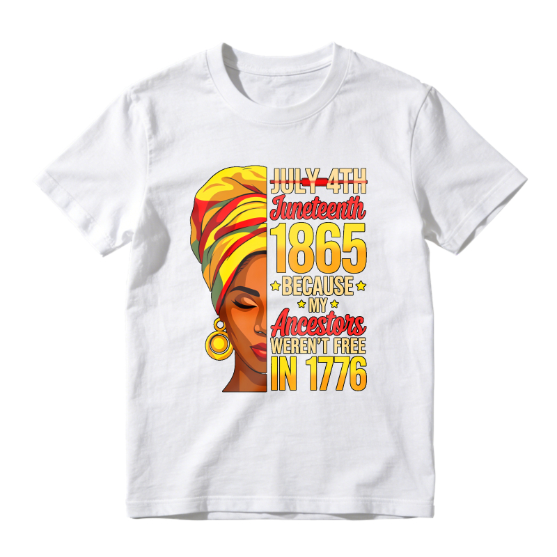 Juneteenth 1865 Because My Ancestors Weren't Free In 1776 Woman With Turban Unisex Classic T-shirt