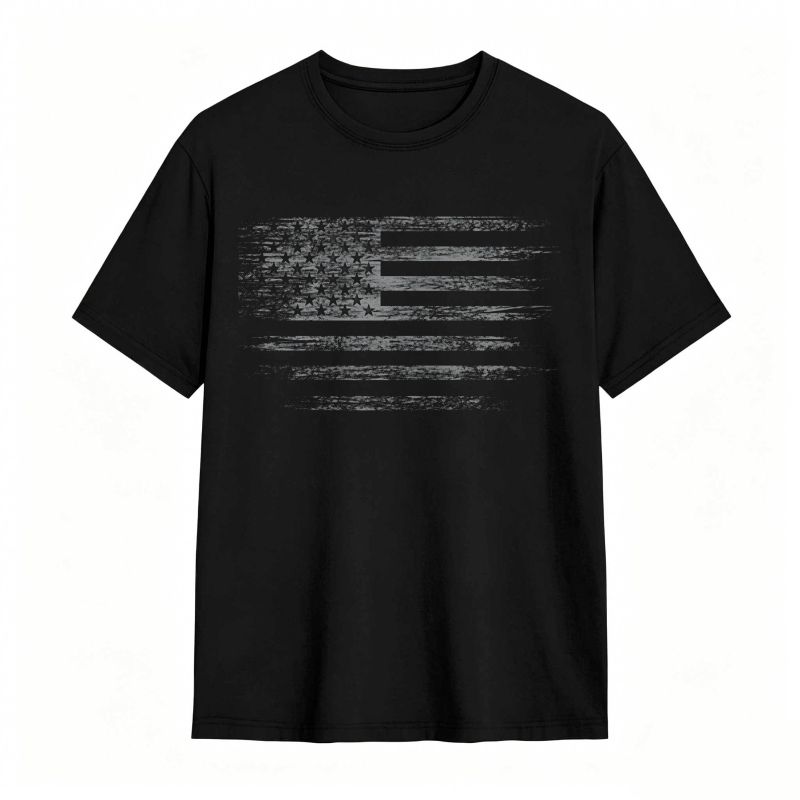 American Flag Distressed Design T-shirt