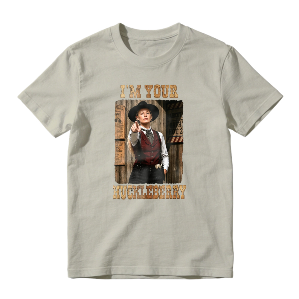 I'm Your Huckleberry Western Movie Quote Vintage Graphic Unisex Classic T-shirt