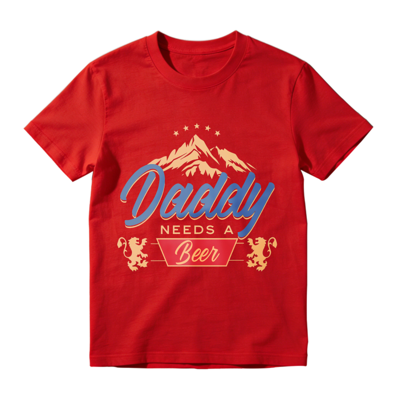 Daddy Needs A Beer Mountain Design Unisex Classic T-shirt
