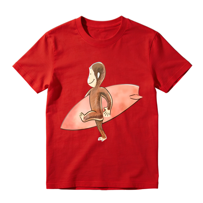 Monkey Surfing On Surfboard Unisex Classic T-shirt