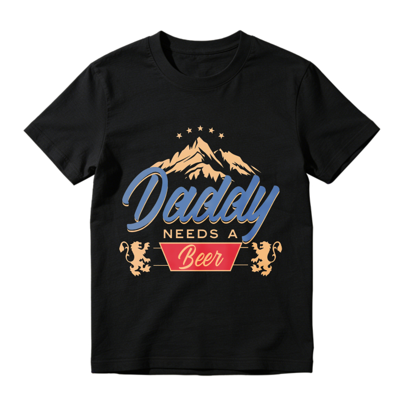 Daddy Needs A Beer Mountain Design Unisex Classic T-shirt