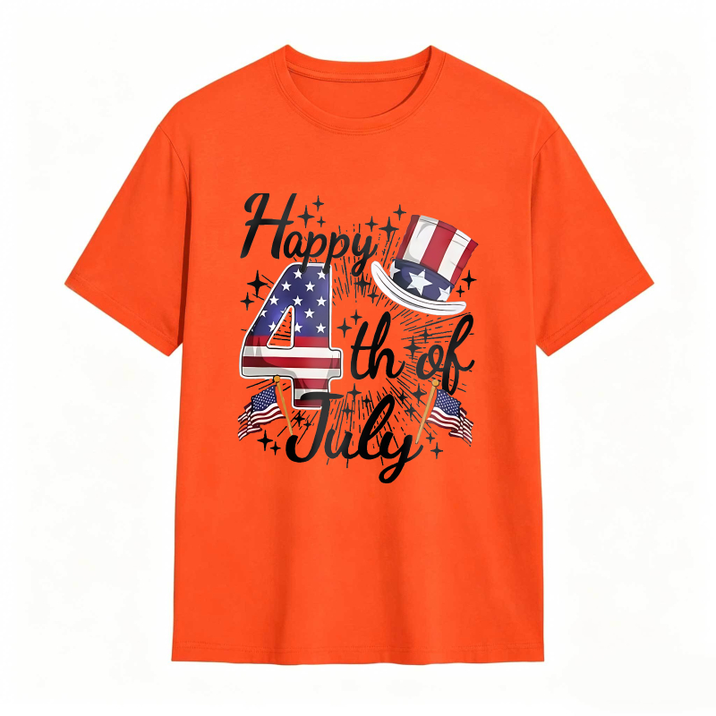 Happy 4th Of July American Flag Stars And Stripes Patriotic Design T-shirt
