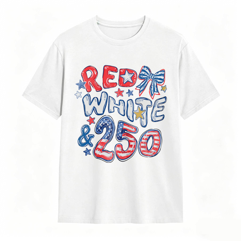 Red White And 250 American Flag Stars And Stripes T-shirt