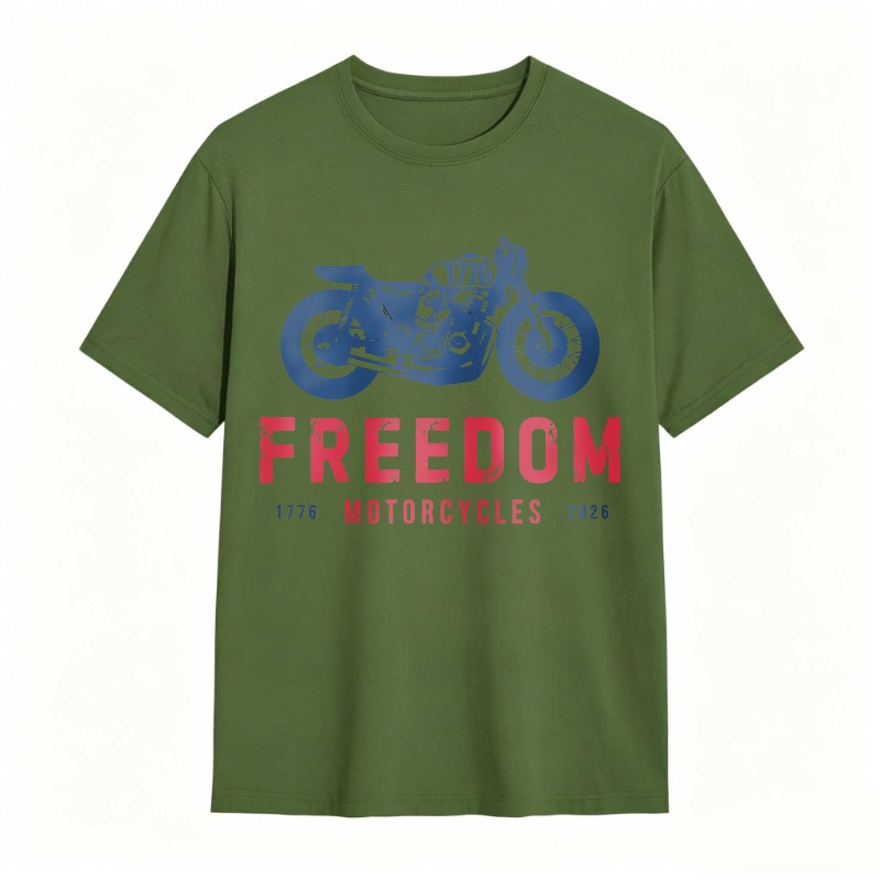 Freedom Motorcycles 1776 2025 Motorcycle Design Unisex Classic T-shirt