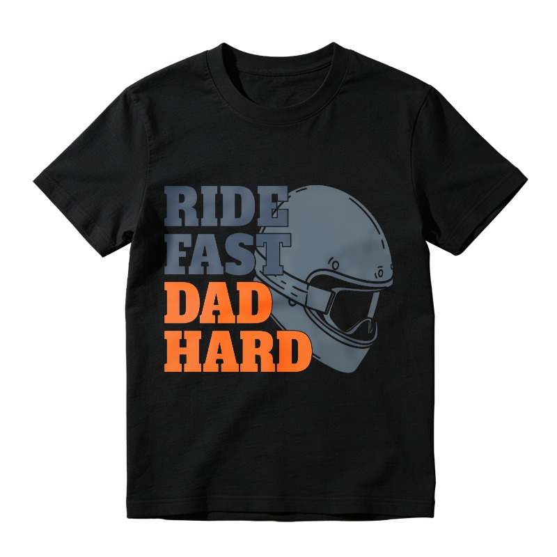 Ride East Dad Hard Motorcycle Helmet Design Unisex Classic T-shirt