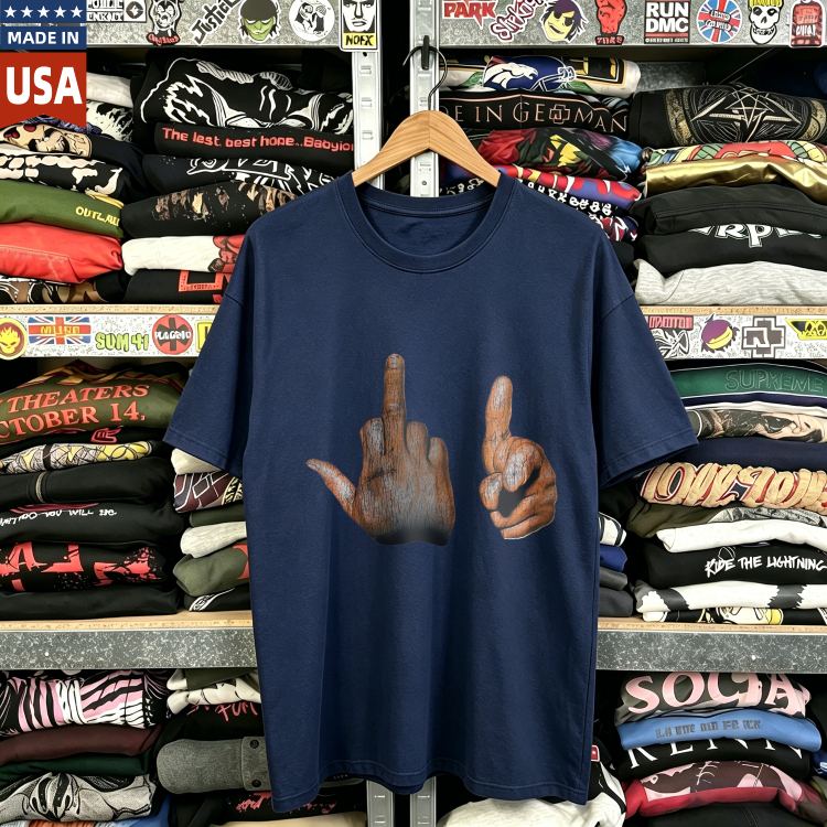 CozTee 90s Two-Finger Salute Graphic T-Shirt