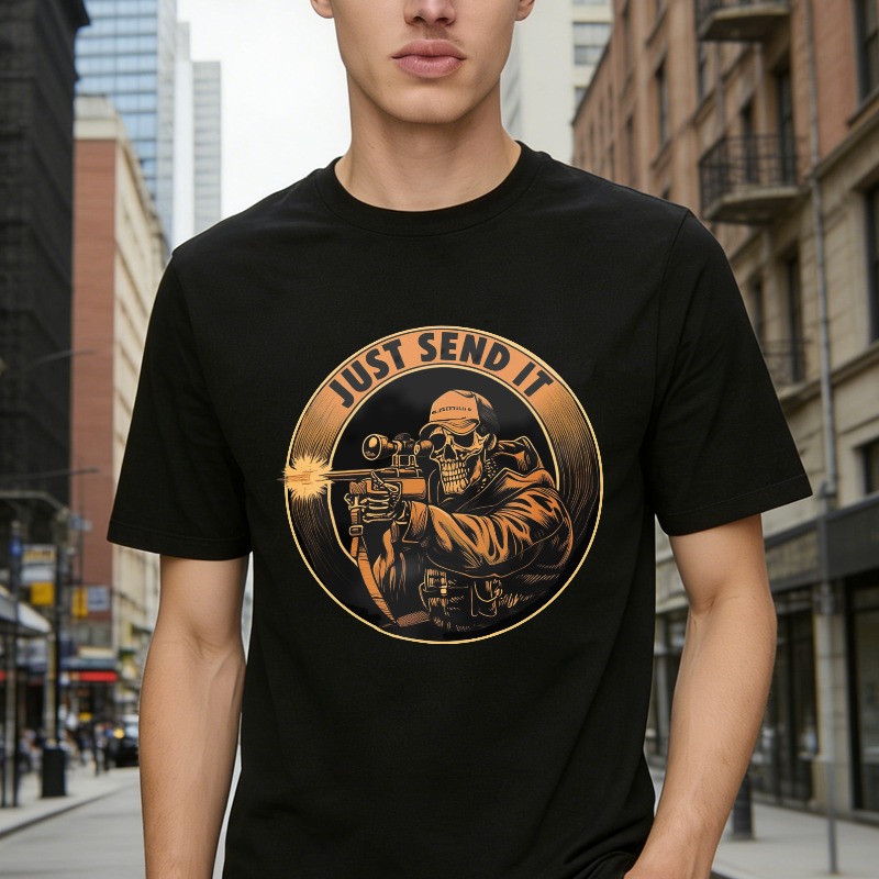 Skull Sniper Just Send It Graphic Unisex Classic T-shirt