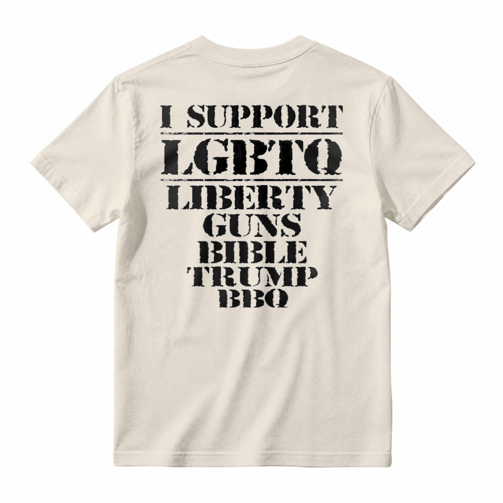 I Support LGBTQ Liberty Guns Bible Trump BBQ Unisex Classic T-shirt