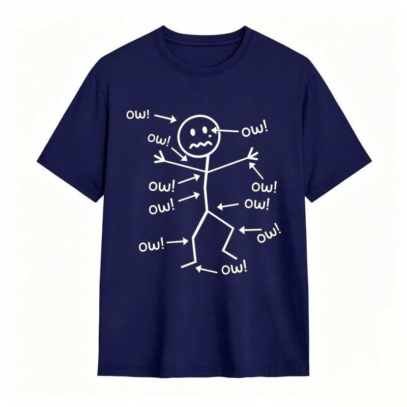 Owl Stick Figure With Arrows And Text Unisex Classic T-shirt
