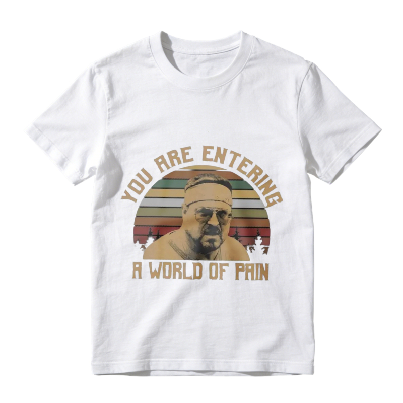 You Are Entering A World Of Pain Vintage Retro Sunset Graphic Unisex Classic T-shirt