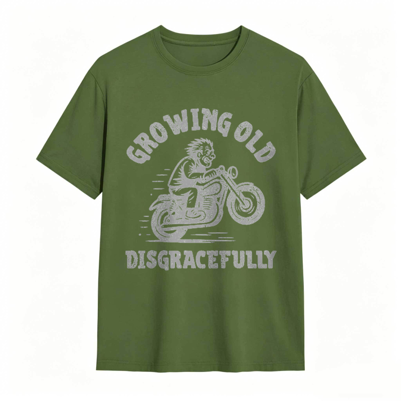 Growing Old Disgracefully Motorcycle Rider T-shirt