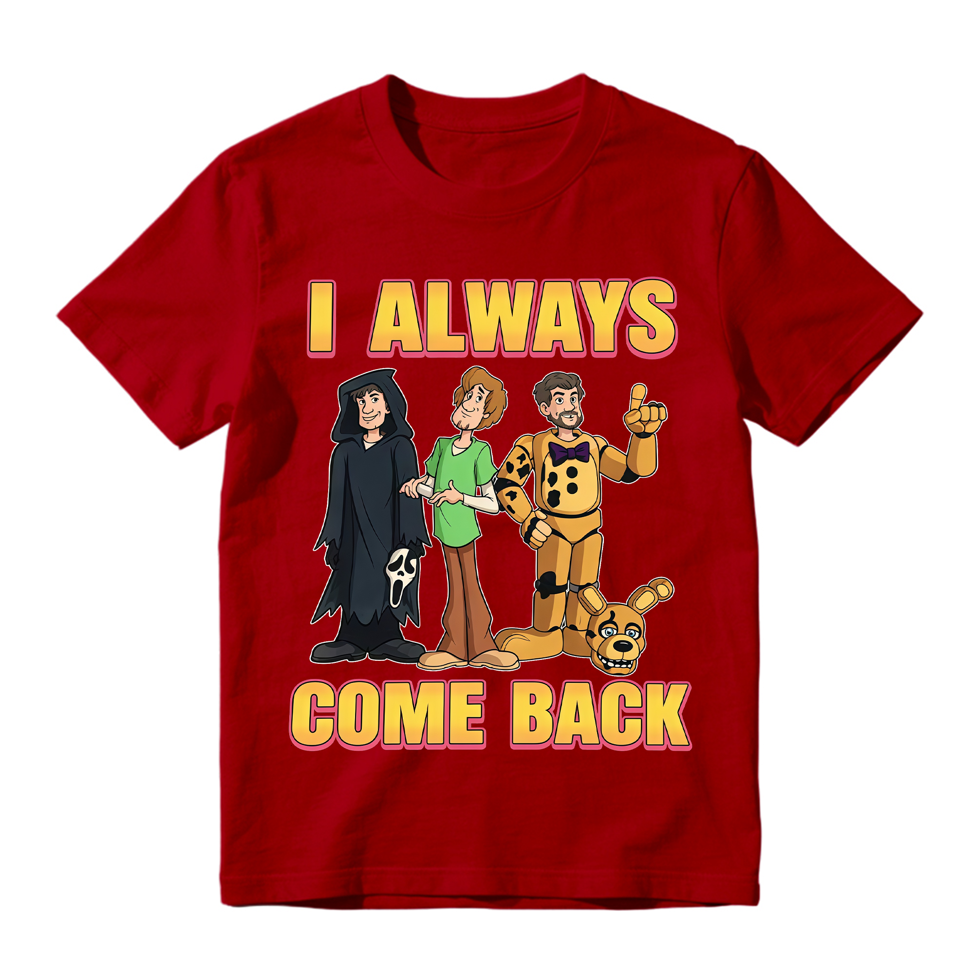 I Always Come Back Halloween Shirt, Scoooby Inspired Mystery Gang Tee, Funny Cartoon Graphic Shirt, Halloween Party Outfit