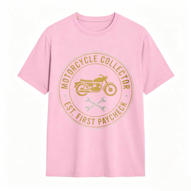 Motorcycle Collector Est First Paycheck T-shirt