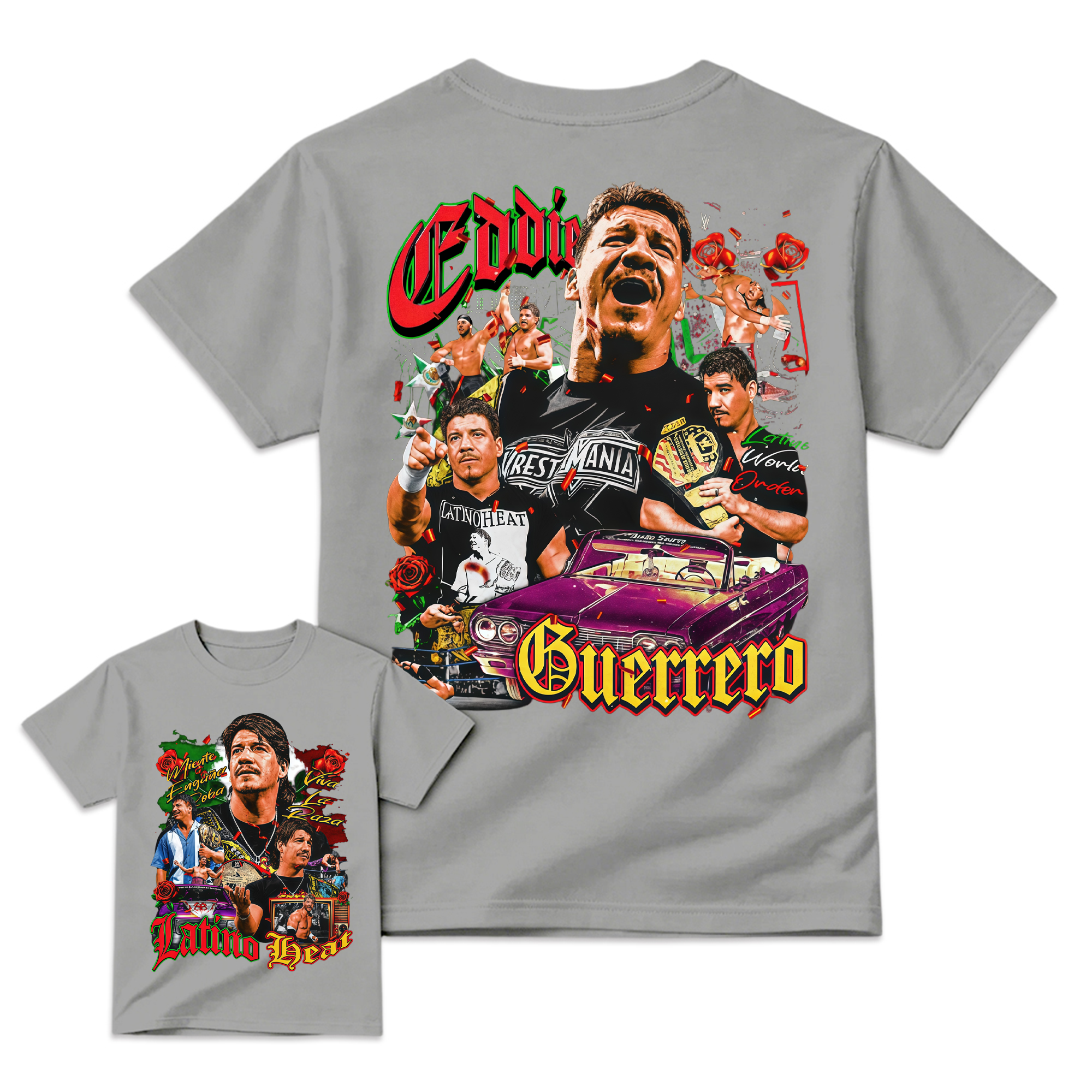 Vintage Wrestling Tee, Men's Classic Fit Short Sleeve Graphic Top, 100% Cotton Streetwear , Shortsleeve, Tops, Clothes, Menswear, Print