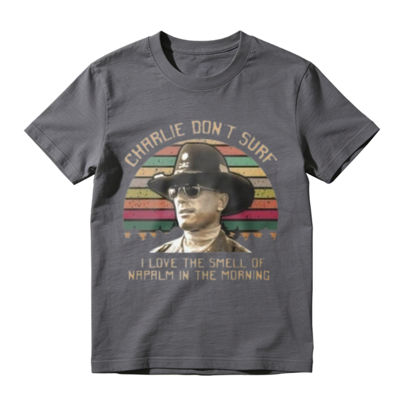 Charlie Dont Surf I Love The Smell Of Napalm In The Morning Vintage Retro Sunset Unisex Classic T-shirt