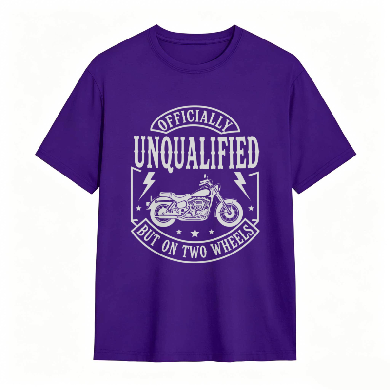 Officially Unqualified But On Two Wheels Motorcycle Design T-shirt