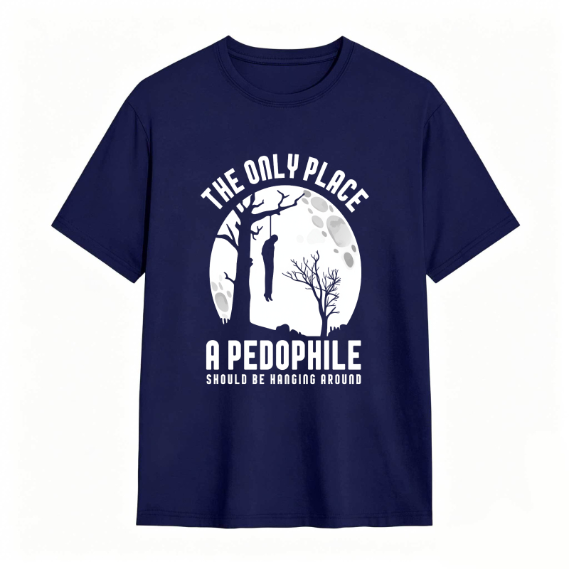 The Only Place A Pedophile Should Be Hanging Around Moon And Tree Silhouette Unisex Classic T-shirt