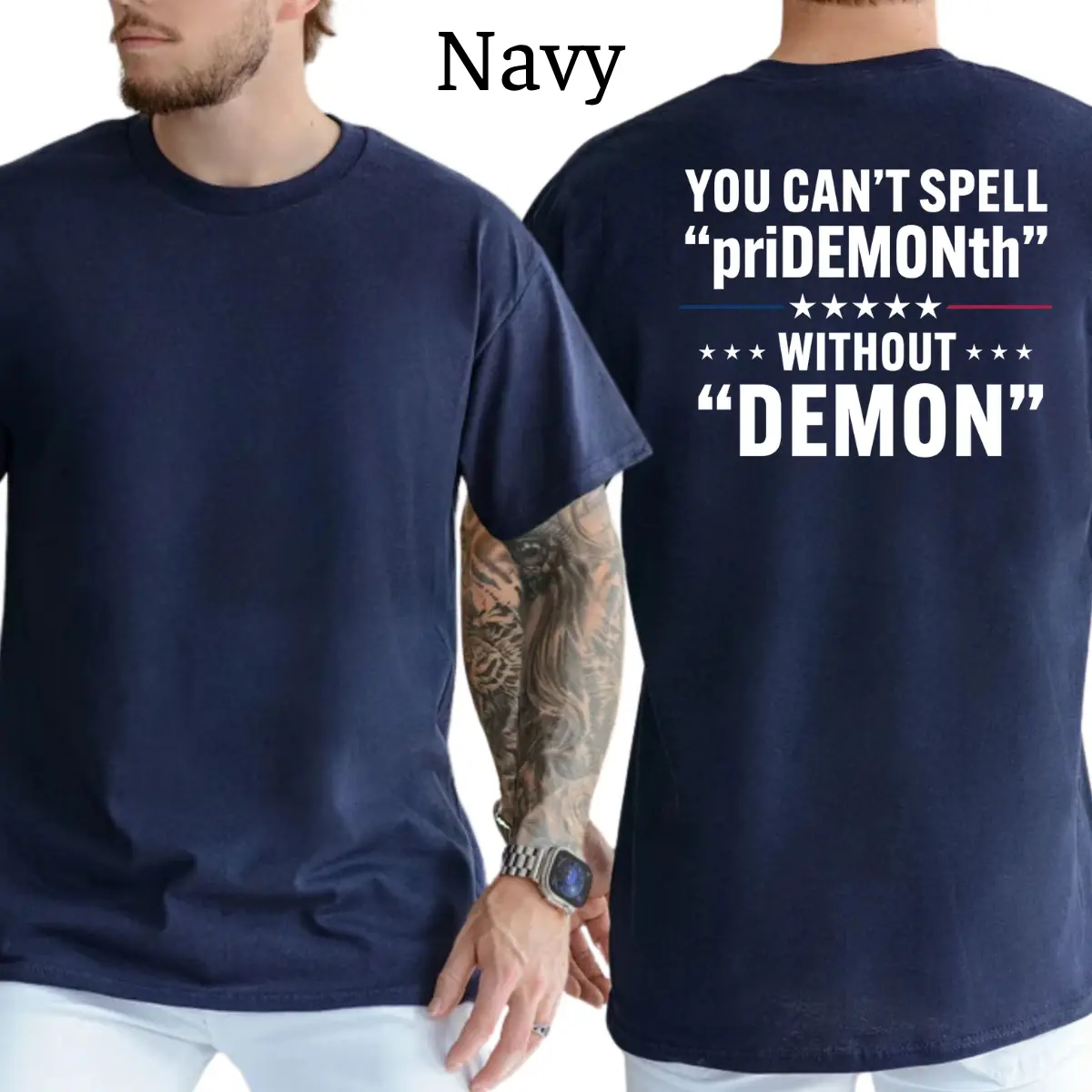 You Can't Spell Pridemonth T-Shirt, Mens Shirts Funny, Conservative Political Graphics Tee, Patriotism Graphics Shirt