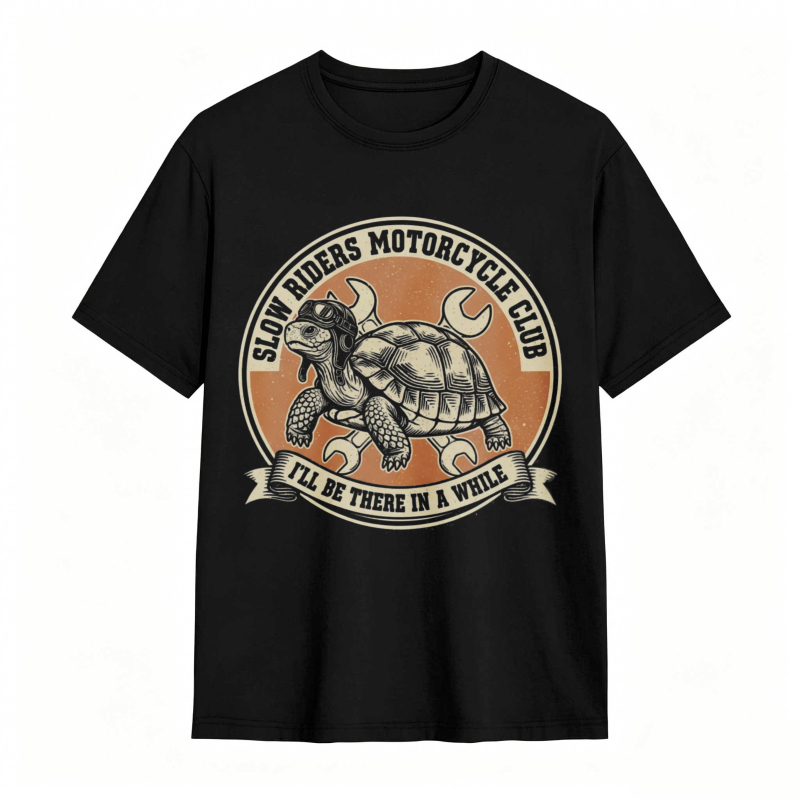 Turtle Motorcycle Club Slow Riders I'll Be There In A While T-shirt