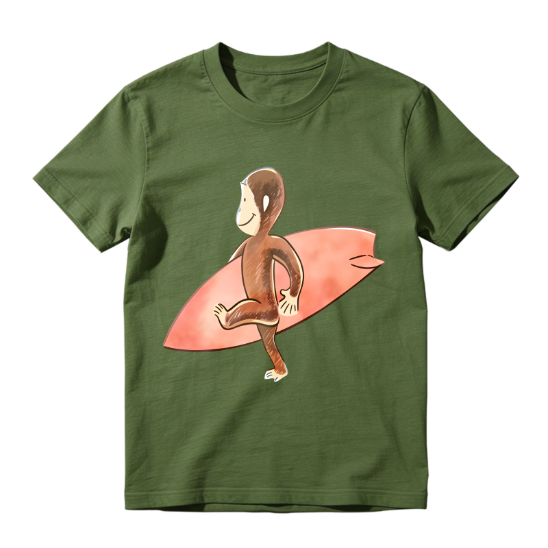 Monkey Surfing On Surfboard Unisex Classic T-shirt
