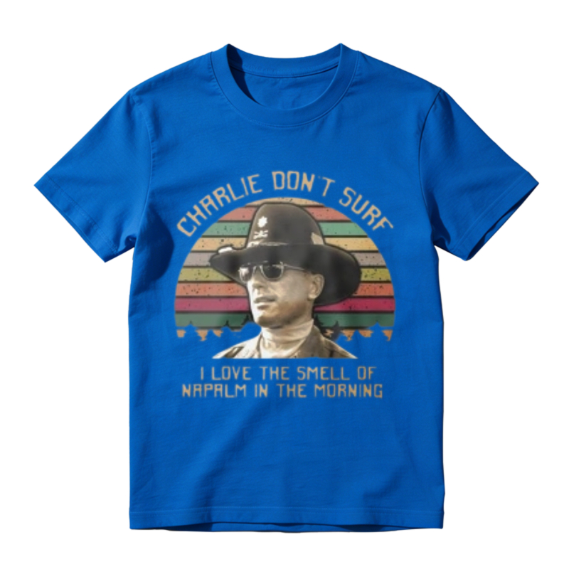 Charlie Dont Surf I Love The Smell Of Napalm In The Morning Vintage Retro Sunset Unisex Classic T-shirt