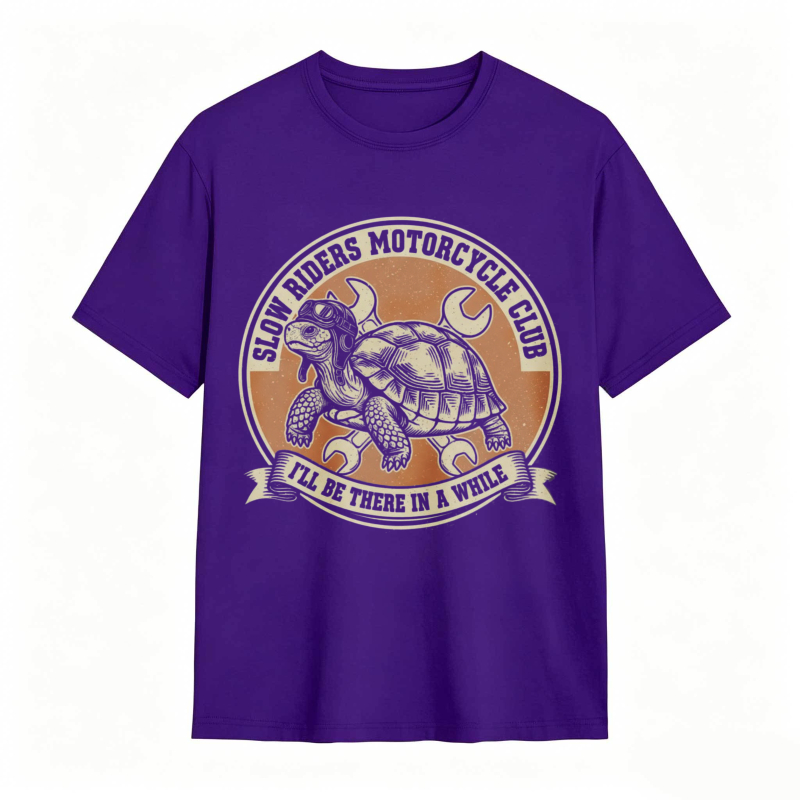 Turtle Motorcycle Club Slow Riders I'll Be There In A While T-shirt