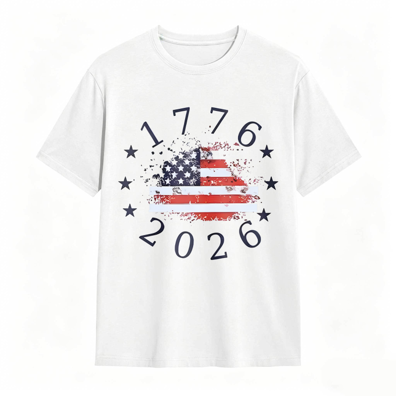 American Flag 1776 2026 Independence Day T-shirt