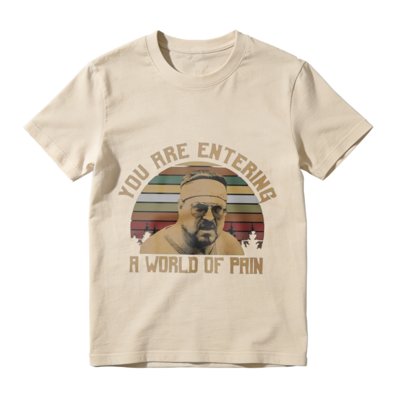 You Are Entering A World Of Pain Vintage Retro Sunset Graphic Unisex Classic T-shirt