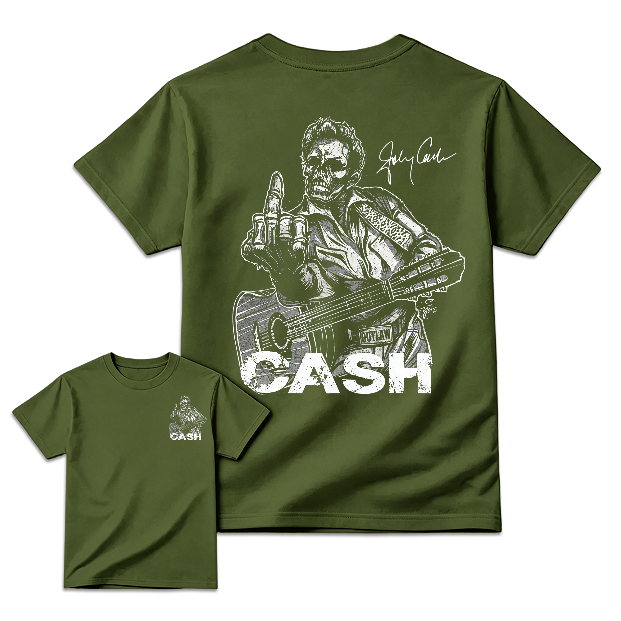 J-C Shirt, Middle Finger Skull Graphic Tee, Country Music Legend Memorial T-Shirt