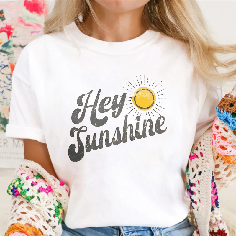 Hey Sunshine Sun Graphic T-shirt