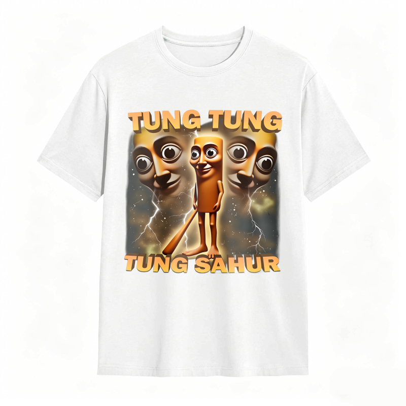 100% Cotton Tung Tung Tung Sahur Graphic Tee
