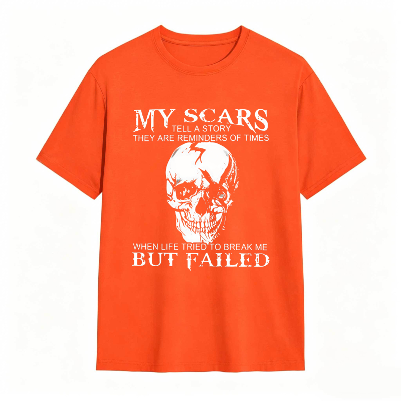 Skull And Scar Story Quote Unisex Classic T-shirt