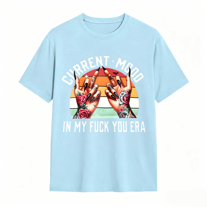 Current Mood In My Era With Tattooed Hands And Rose Design Unisex Classic T-shirt