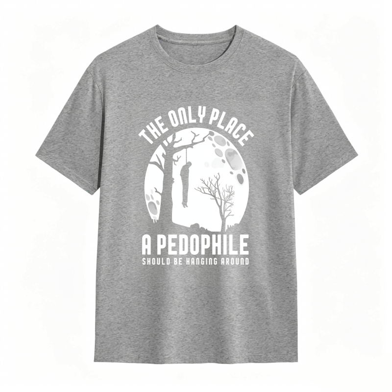 The Only Place A Pedophile Should Be Hanging Around Moon And Tree Silhouette Unisex Classic T-shirt