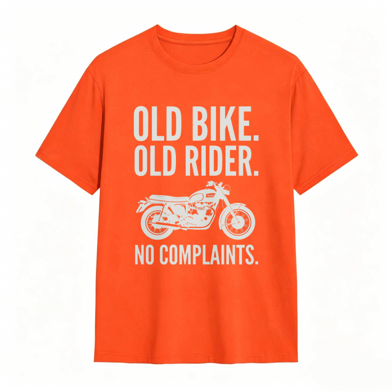 Old Bike Old Rider No Complaints Motorcycle Graphic T-shirt