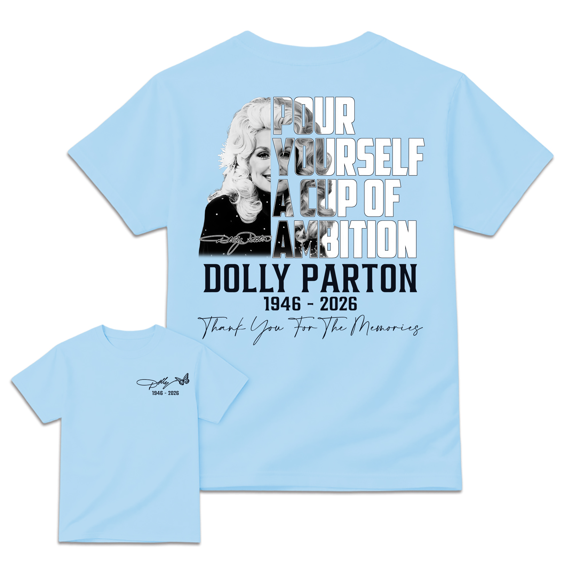 Dolly Parton 9 to 5 Tribute Shirt, Pour Yourself A Cup Of Ambition Tee, Country Music Legend T-Shirt