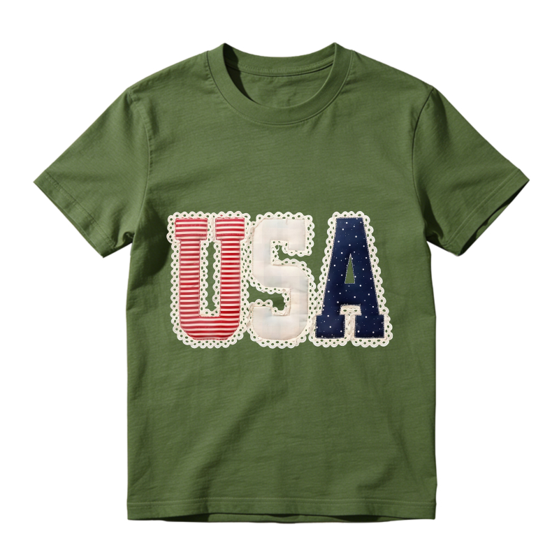 USA Patchwork Design Unisex Classic T-shirt