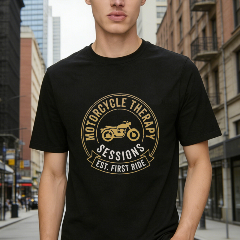 Motorcycle Therapy Sessions Est First Ride T-shirt
