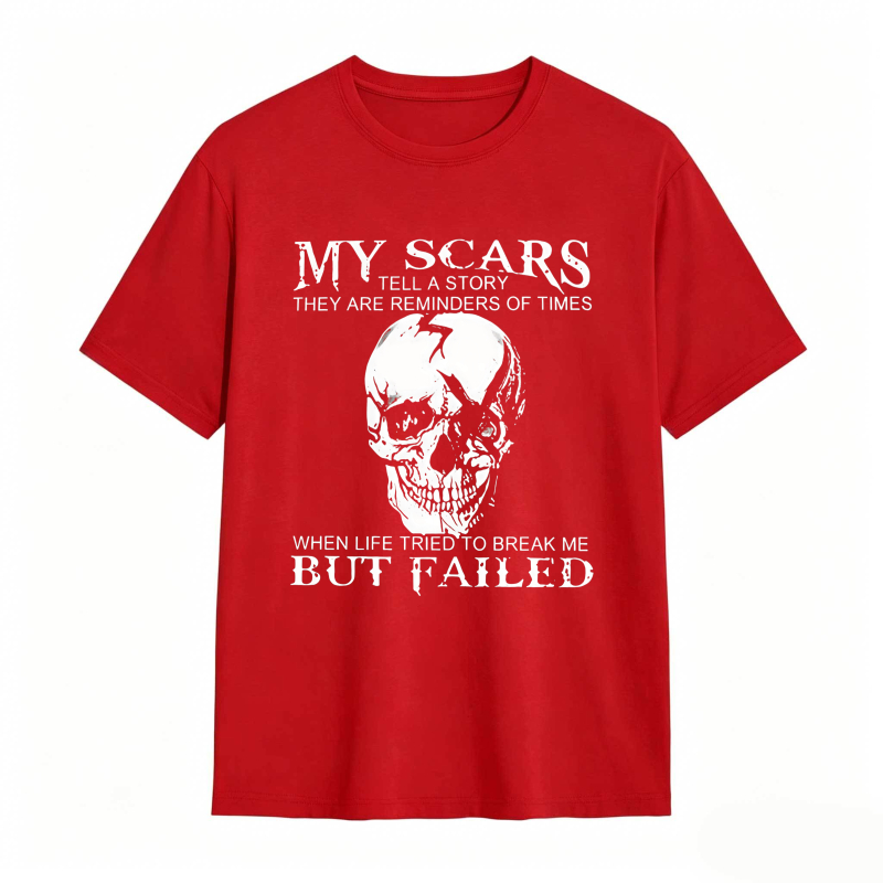 Skull And Scar Story Quote Unisex Classic T-shirt
