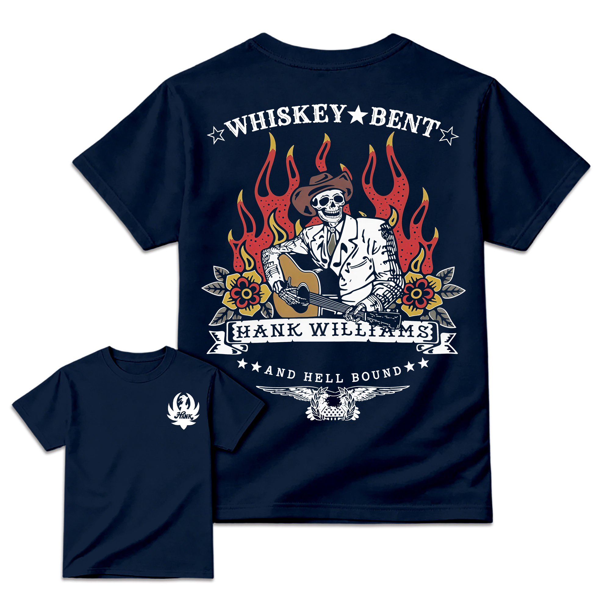 Vintage Country Music Graphic T-Shirt, Whiskey Bent and Hell Bound Western Tee, Retro Outlaw Cowboy Shirt