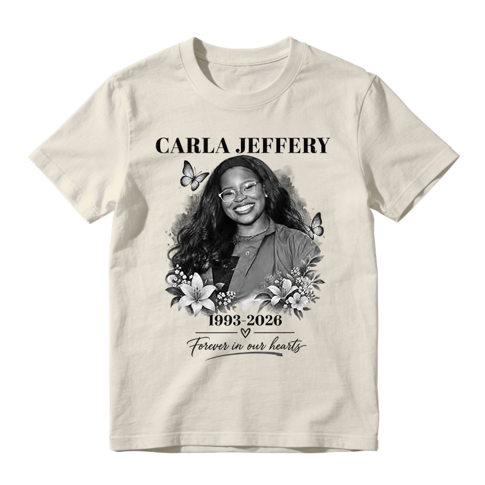 C-J Shirt Unisex In Loving Memory T-Shirt Forever in Our Hearts Memorial Tee Floral Butterfly Remembrance Shirt