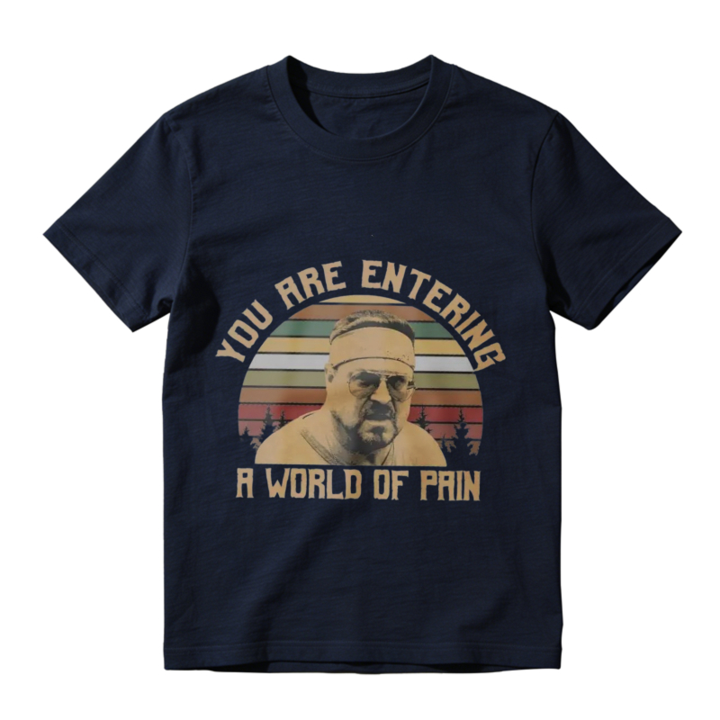 You Are Entering A World Of Pain Vintage Retro Sunset Graphic Unisex Classic T-shirt